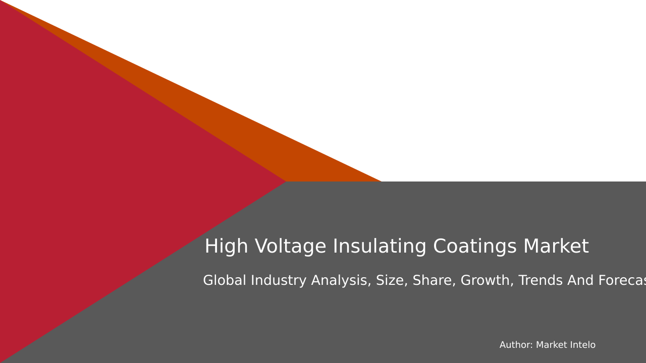 High Voltage Insulating Coatings Market Research Report 2034